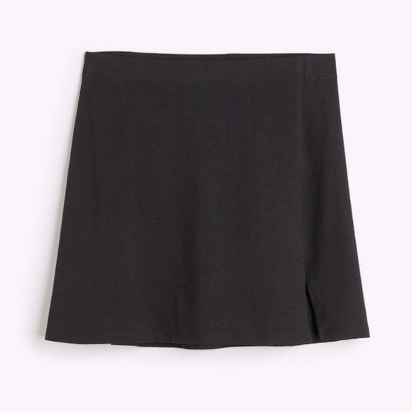 H&M Skirts Nwt Hm Black A Line Jersey Mini Skirt With Slit Size Xxl Poshmark